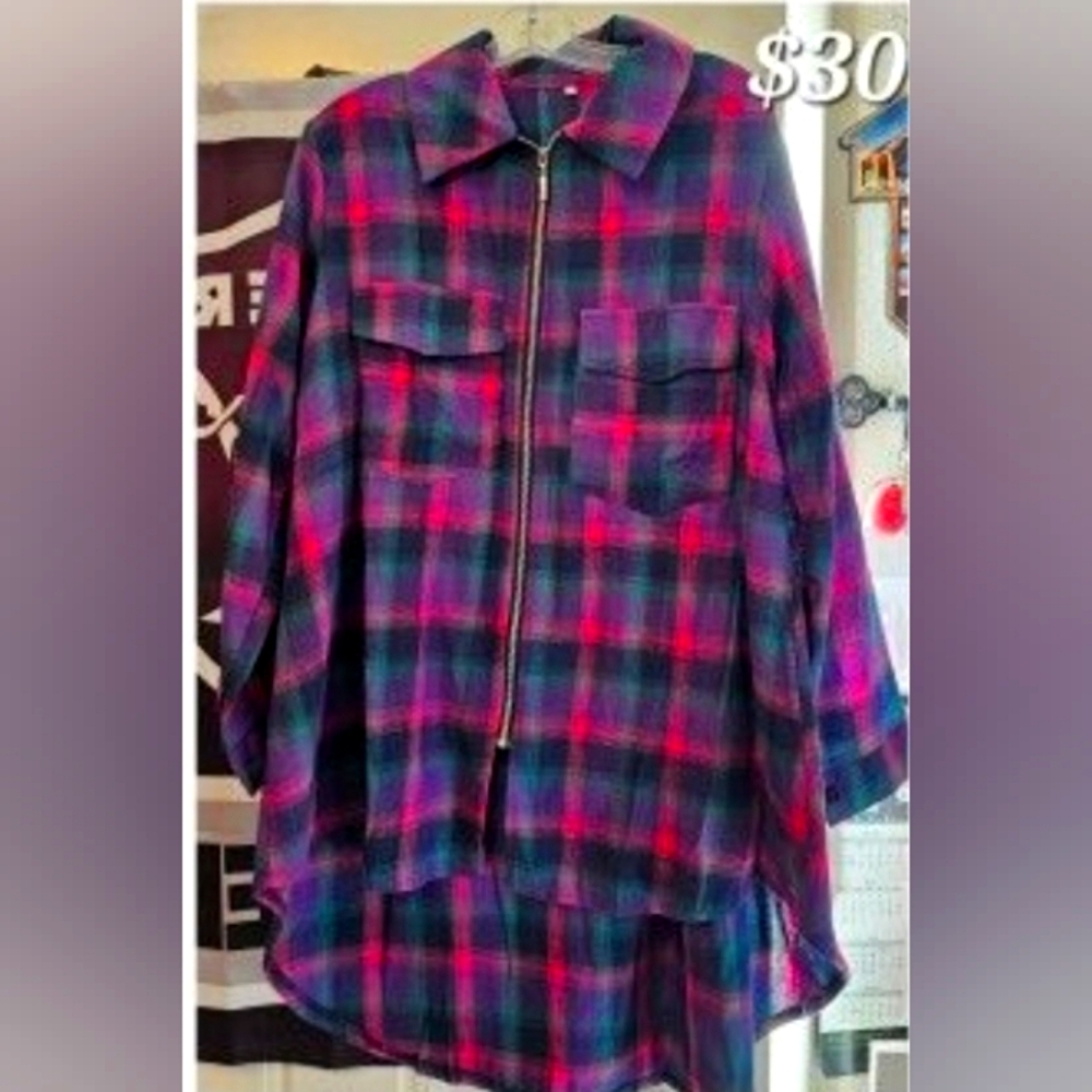 Womens casual light Flannel blouse
